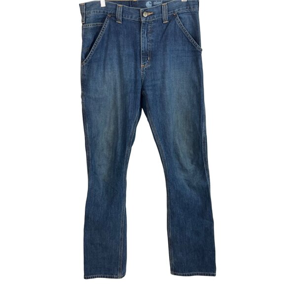 Carhartt Relaxed Fit Carpenter Straight Leg Jeans 31X34 Cotton Durable Workwear - Picture 1 of 9